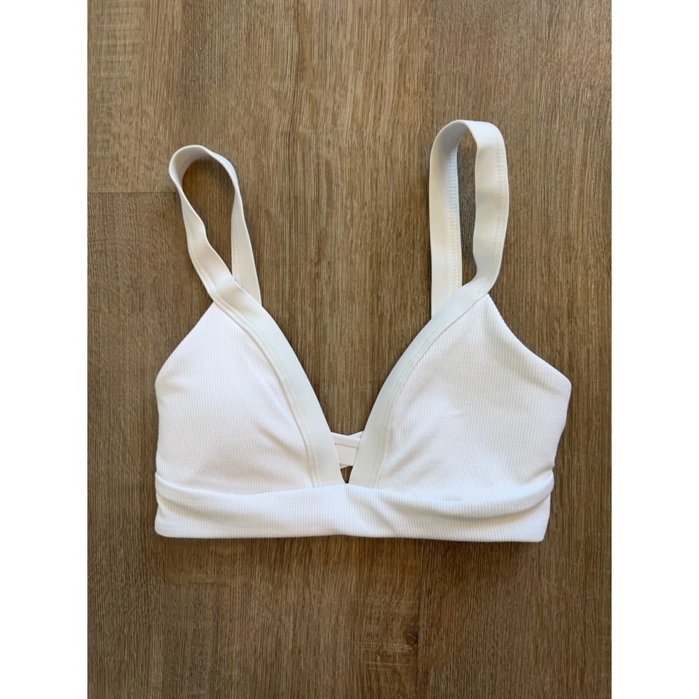 L*Space Vera Bikini Top in White Size XS Ribbed Lspace L Space